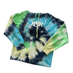 By Samii Ryan BSR Logo Multicolor Tie Dye Hoodie Sweatshirt Small Streetwear
